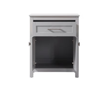 24 Inch Wide Bathroom Storage Freestanding Cabinet In Grey