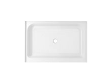48X36 Inch Single Threshold Shower Tray Center Drain In Glossy White