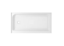 60X32 Inch Single Threshold Shower Tray Left Drain In Glossy White