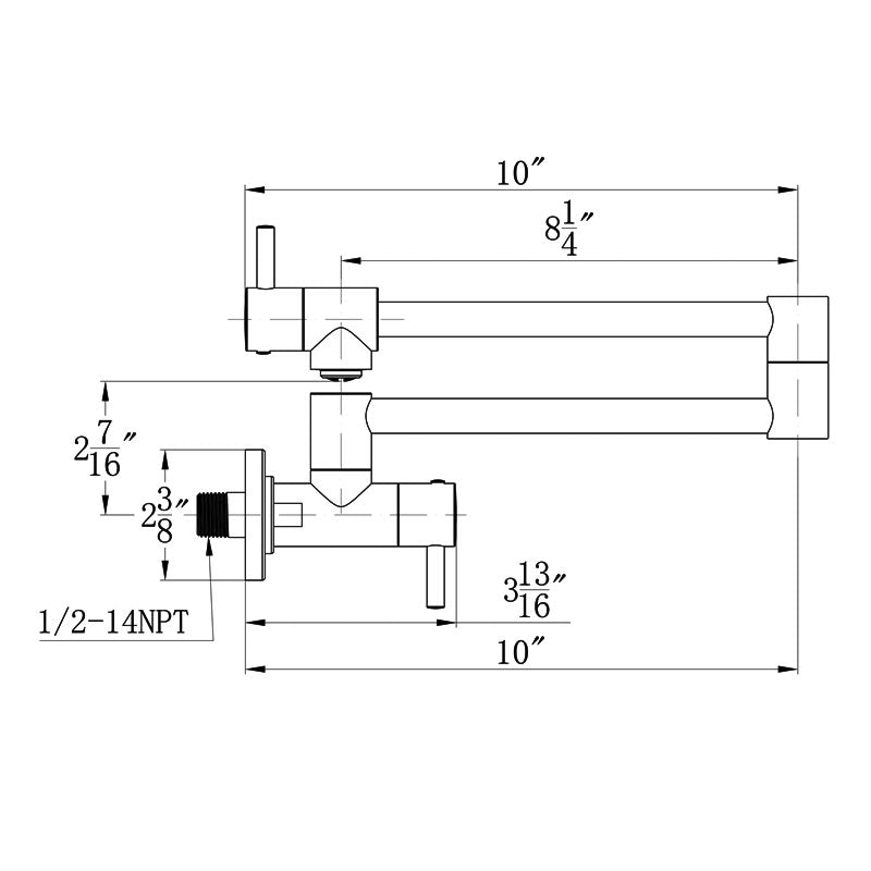 T2028A Pot Filler Kitchen Faucet