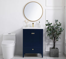 24 Inch Bathroom Vanity In Blue