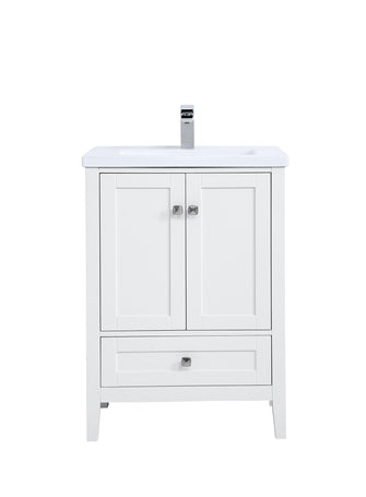 24 In. Single Bathroom Vanity Set In White