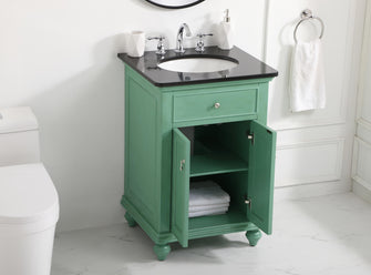 24 Inch Single Bathroom Vanity In Vintage Mint