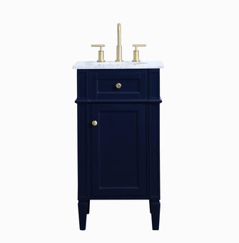 18 Inch Single Bathroom Vanity In Blue