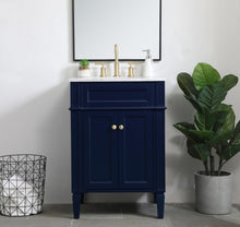 24 Inch Single Bathroom Vanity In Blue