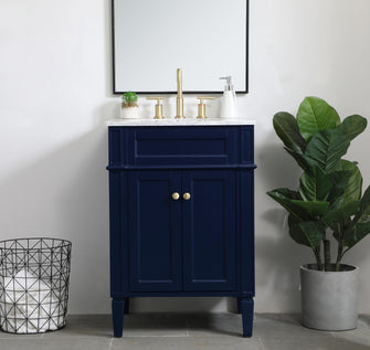 24 Inch Single Bathroom Vanity In Blue