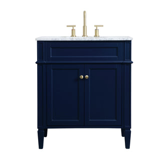 30 Inch Single Bathroom Vanity In Blue