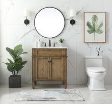 30 Inch Single Bathroom Vanity In Driftwood