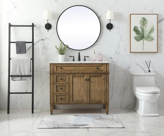 40 Inch Single Bathroom Vanity In Driftwood