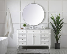 60 Inch Single Bathroom Vanity In White