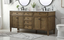 72 Inch Double Bathroom Vanity In Driftwood