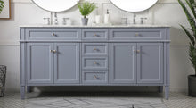 72 Inch Double Bathroom Vanity In Grey