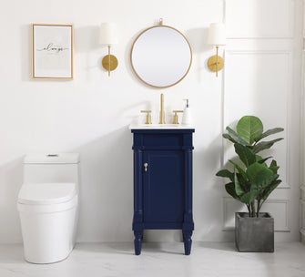 18.5 Inch Single Bathroom Vanity In Blue
