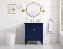 30 Inch Single Bathroom Vanity In Blue