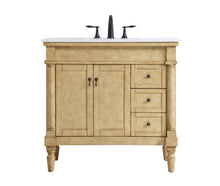 36 Inch Single Bathroom Vanity In Antique Beige