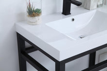 30 Inch Single Bathroom Metal Vanity In Black