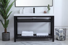 48 Inch Single Bathroom Metal Vanity In Black