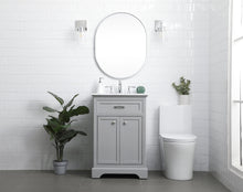 24 In. Single Bathroom Vanity Set In Light Grey