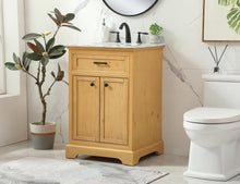 24 Inch Single Bathroom Vanity In Natural Wood