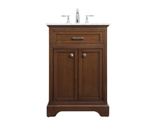 24 In. Single Bathroom Vanity Set In Teak