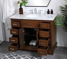 42 In. Single Bathroom Vanity Set In Teak