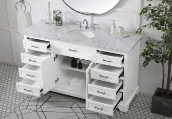 60 Inch Single Bathroom Vanity In White