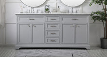 72 Inch Double Bathroom Vanity In Grey