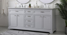 72 Inch Double Bathroom Vanity In Grey