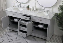 72 Inch Double Bathroom Vanity In Grey