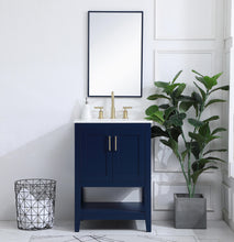 24 Inch Single Bathroom Vanity In Blue