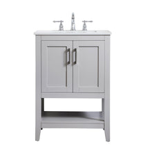 24 Inch Single Bathroom Vanity In Grey