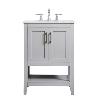 24 Inch Single Bathroom Vanity In Grey