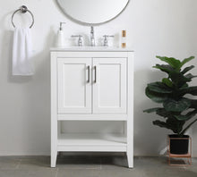 24 Inch Single Bathroom Vanity In White