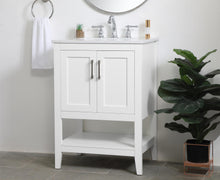 24 Inch Single Bathroom Vanity In White