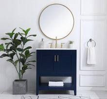 30 Inch Single Bathroom Vanity In Blue