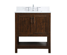 30 Inch Single Bathroom Vanity In Espresso With Backsplash