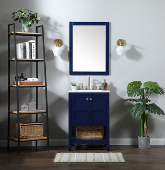 24 Inch Single Bathroom Vanity In Blue