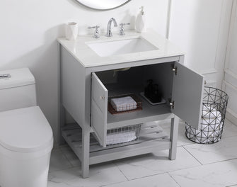 30 Inch Single Bathroom Vanity In Gray