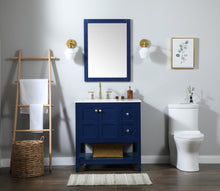 32 Inch Single Bathroom Vanity In Blue