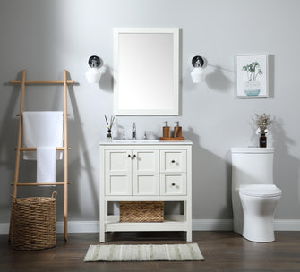 32 Inch Single Bathroom Vanity In White