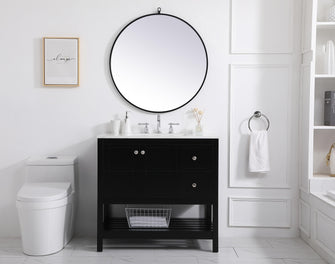 36 Inch Single Bathroom Vanity In Black