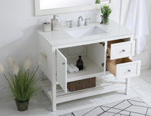 42 Inch Single Bathroom Vanity In White