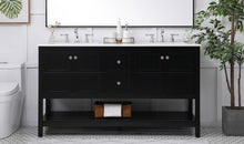 60 Inch Single Bathroom Vanity In Black