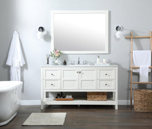 60 Inch Single Bathroom Vanity In White
