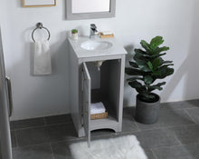 18 Inch Single Bathroom Vanity In Grey