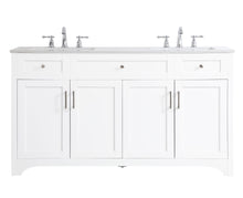 60 Inch Double Bathroom Vanity In White