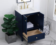 24 Inch Single Bathroom Vanity In Blue