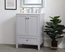 24 Inch Single Bathroom Vanity In Grey