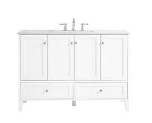 48 Inch Single Bathroom Vanity In White