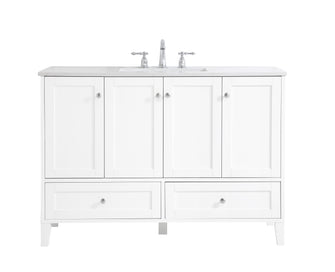 48 Inch Single Bathroom Vanity In White